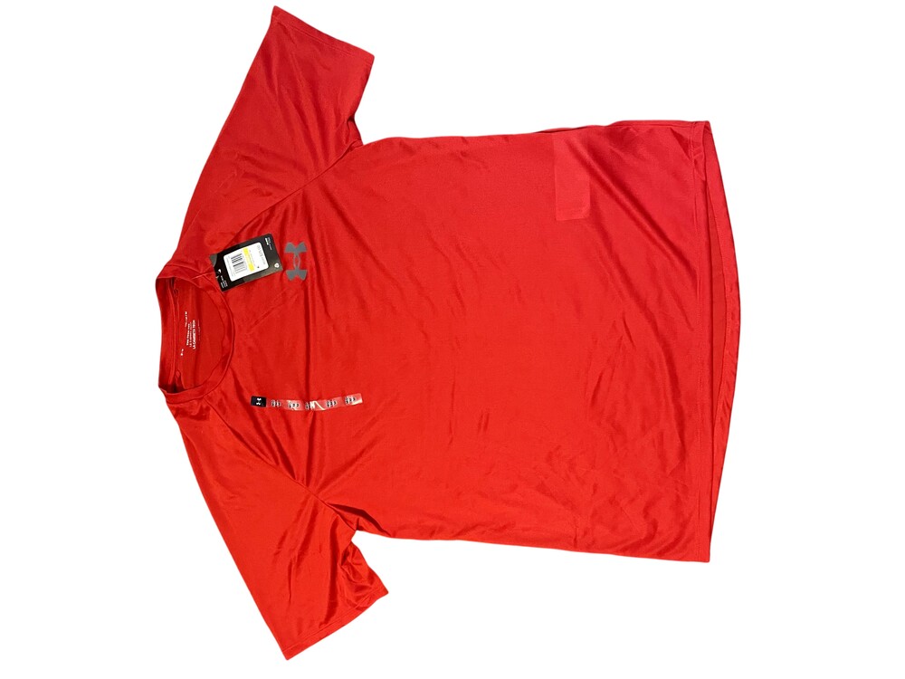 Under Armour UA Tech 2.0 Shirt Mens Medium Red Short Sleeve Athletic Tee Logo